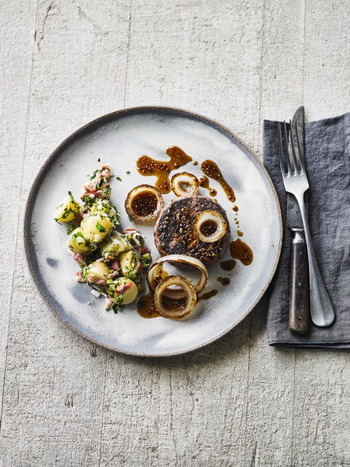 Hamburg Steak with Smoked Onions