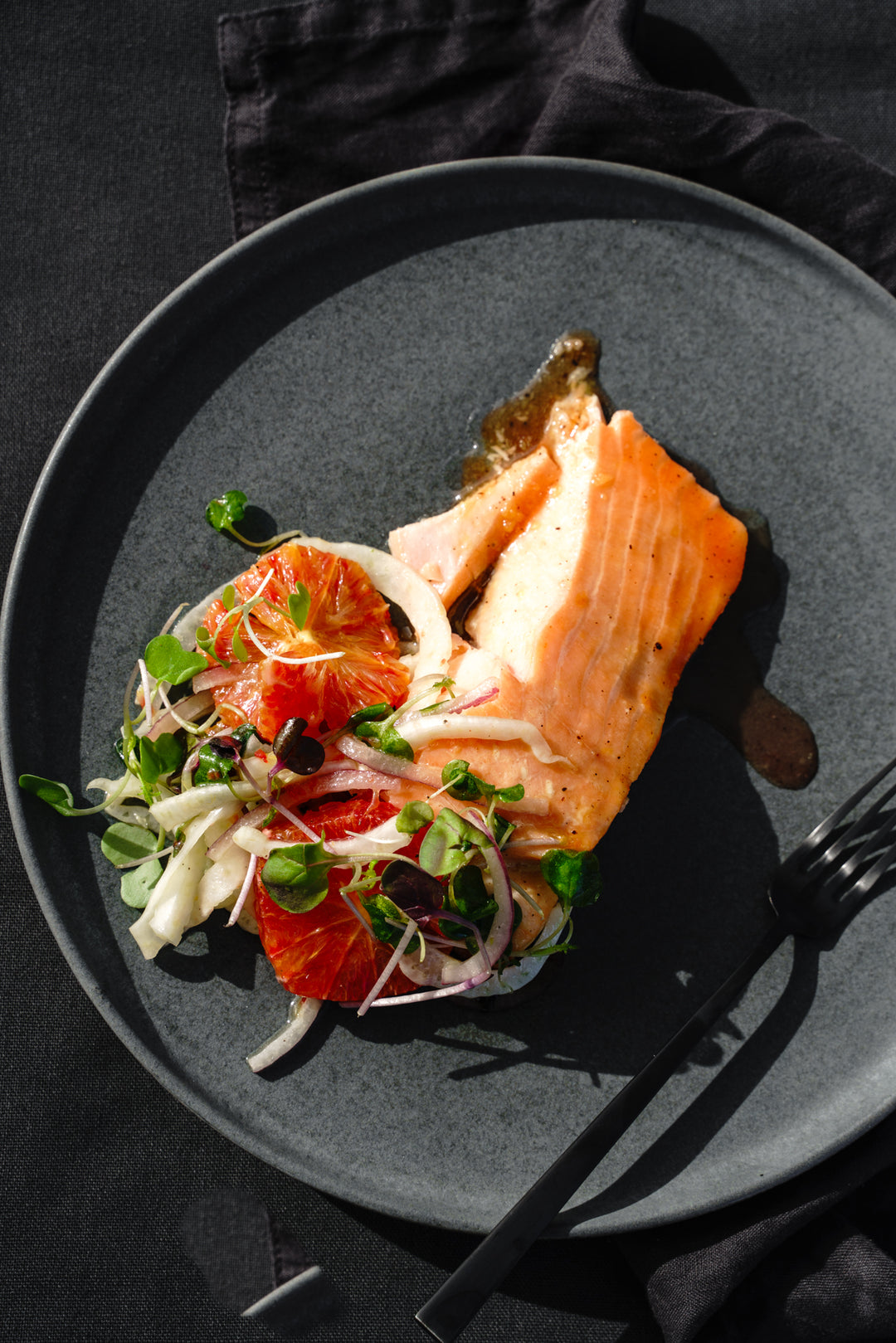 Blood Orange and Honey Glazed Salmon