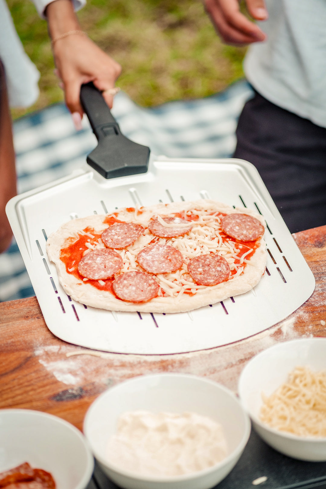 Aluminum Perforated Pizza Peel 12"