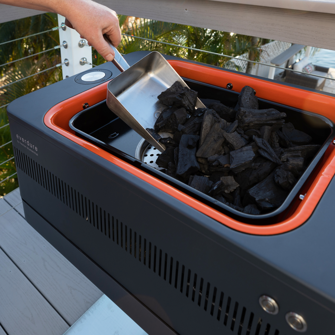 Charcoal Shovel In Use