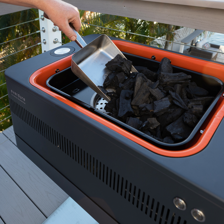 Charcoal Shovel In Use