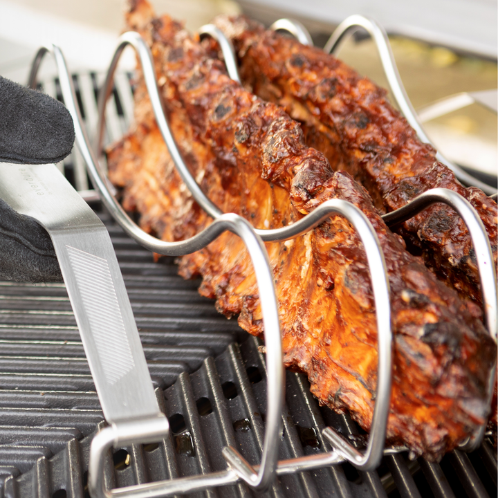 Meat Rack Close Up Cooked Meat