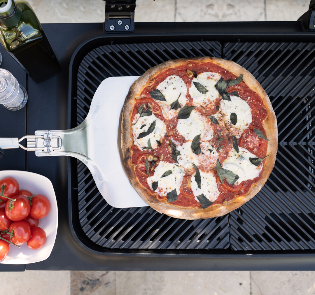 Steel Pizza Peel and Pizza