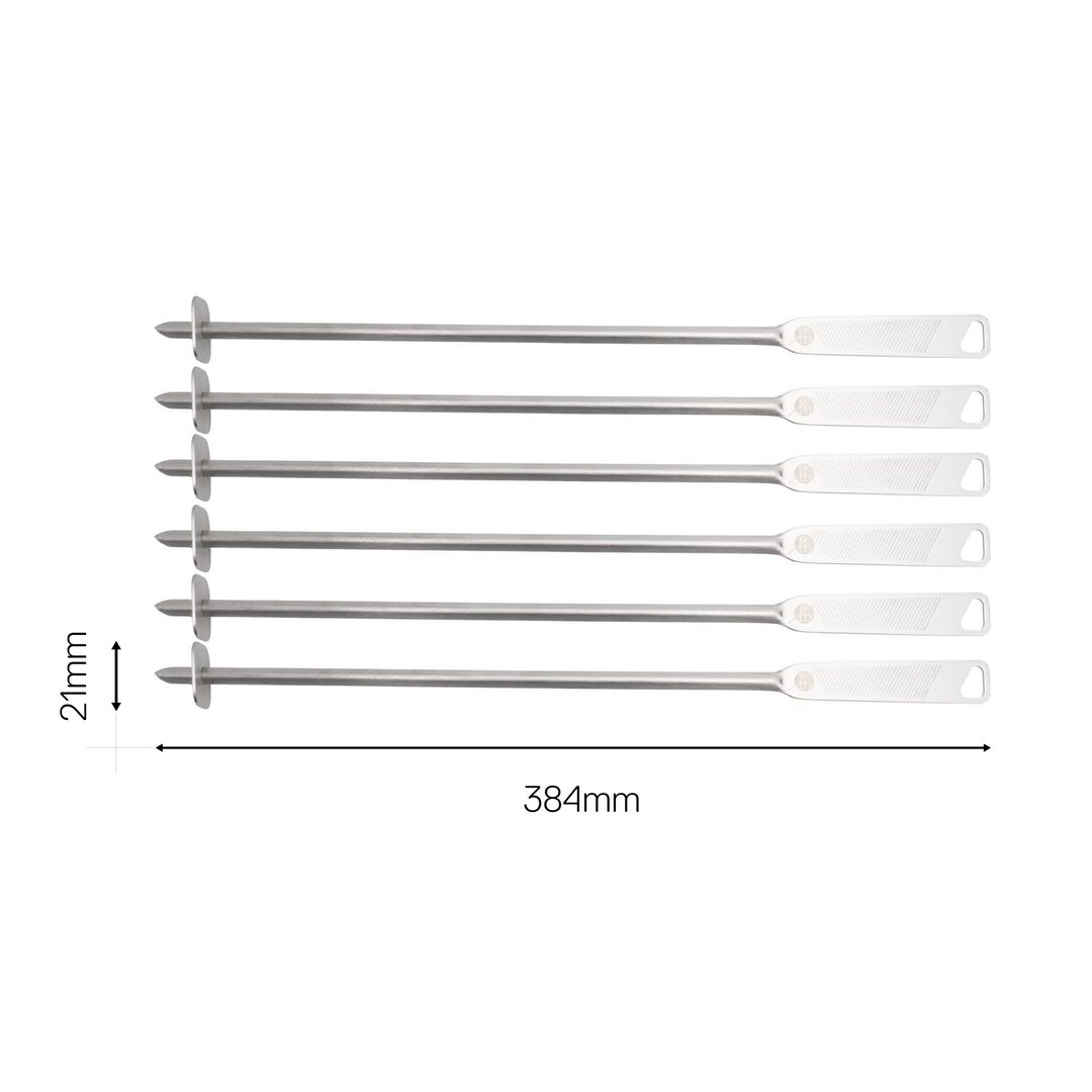 Round Skewers (Set of 6) Dimensions