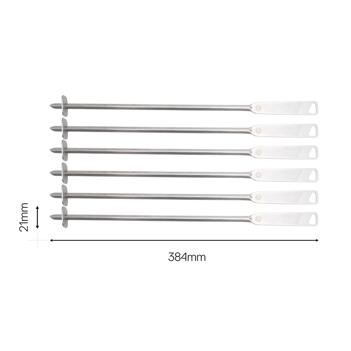 Round Skewers (Set of 6) Dimensions